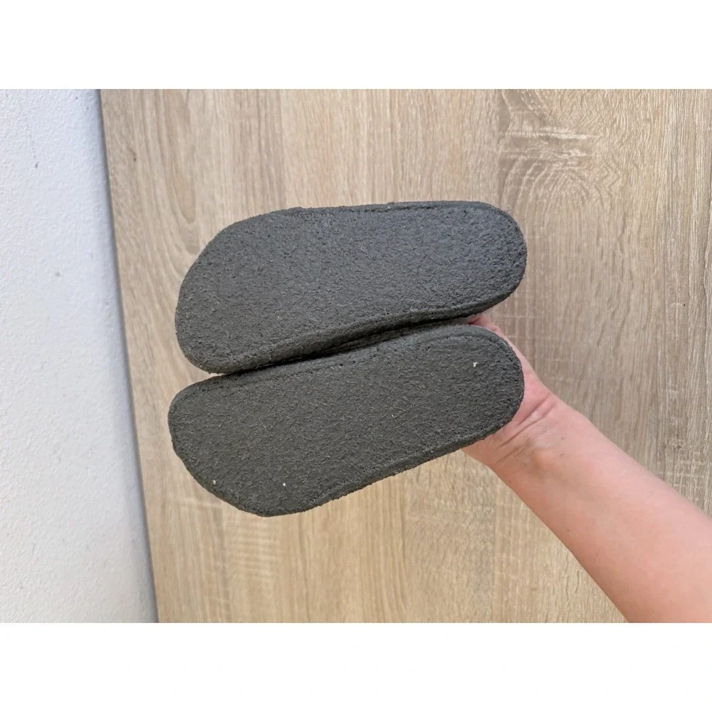 Birkenstock Zermatt Kids Shearling Felt Light Gray Slipper Shoes Sz 27/9 C